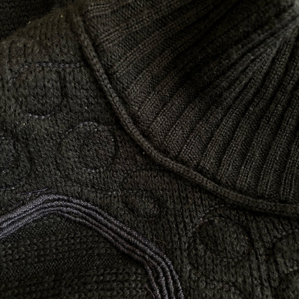 VTG Wool Patchwork Mock Sweater - Picture 9 of 9